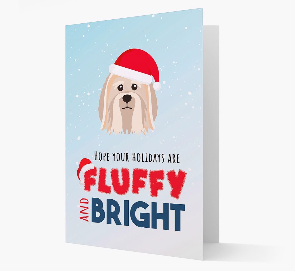 'Fluffy and Bright' - Personalized {breedFullName} Christmas Card