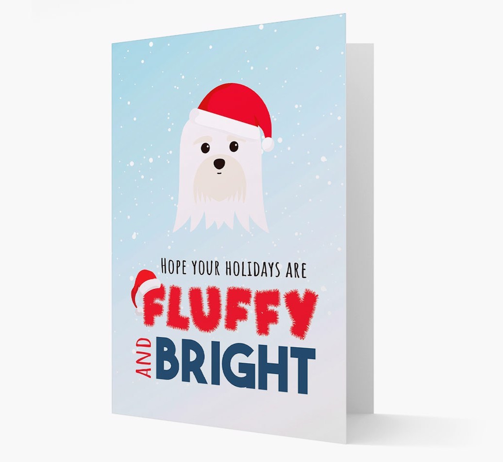 'Fluffy and Bright' - Personalized {breedFullName} Christmas Card