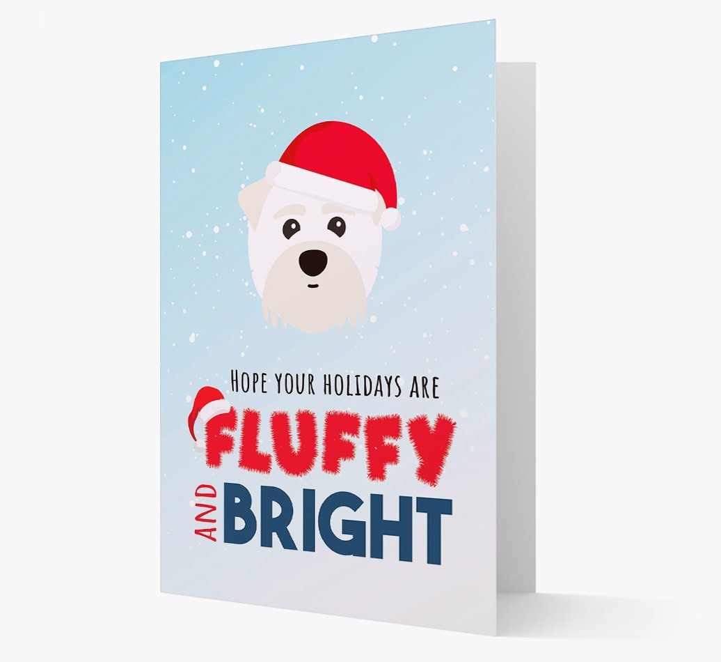 'Fluffy and Bright' - Personalized {breedFullName} Christmas Card
