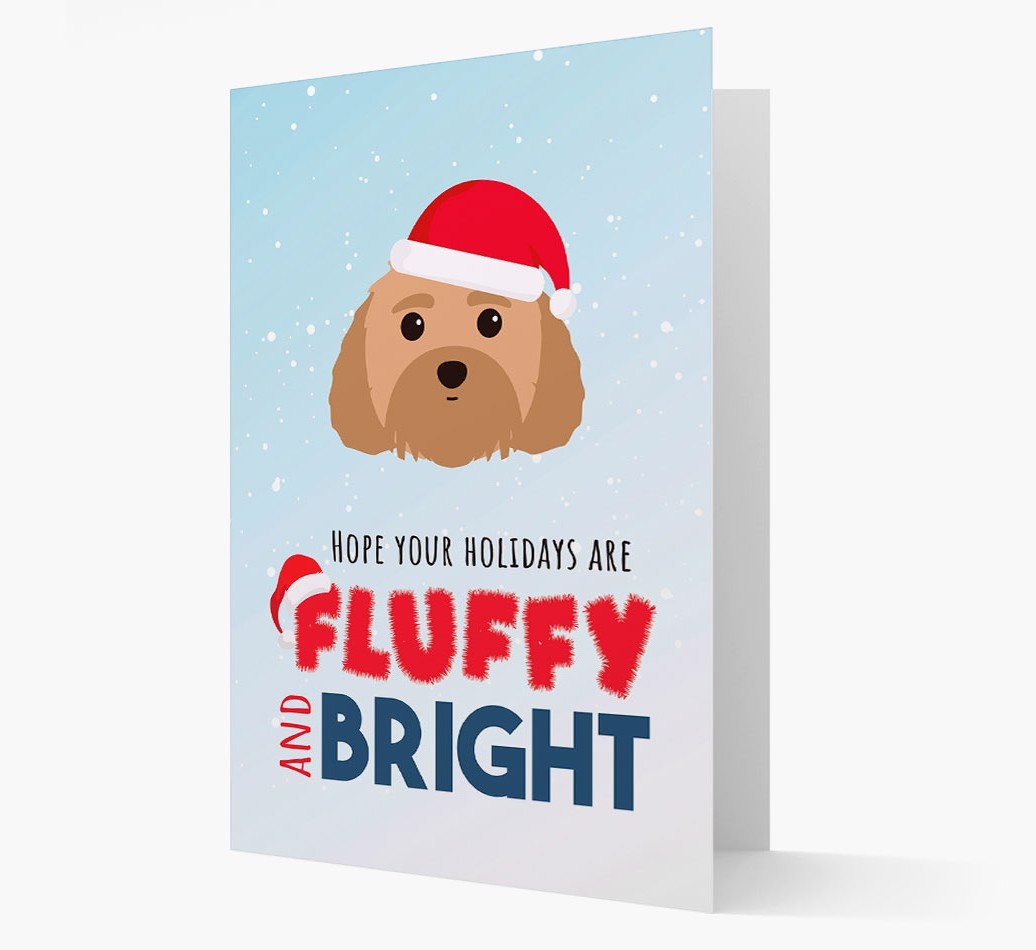 'Fluffy and Bright' - Personalized {breedFullName} Christmas Card