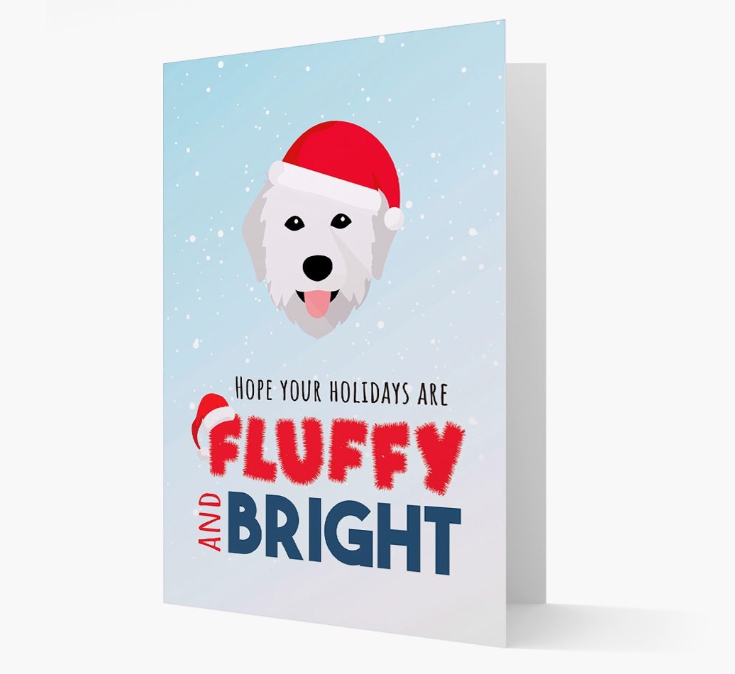 'Fluffy and Bright' - Personalised {breedFullName} Christmas Card