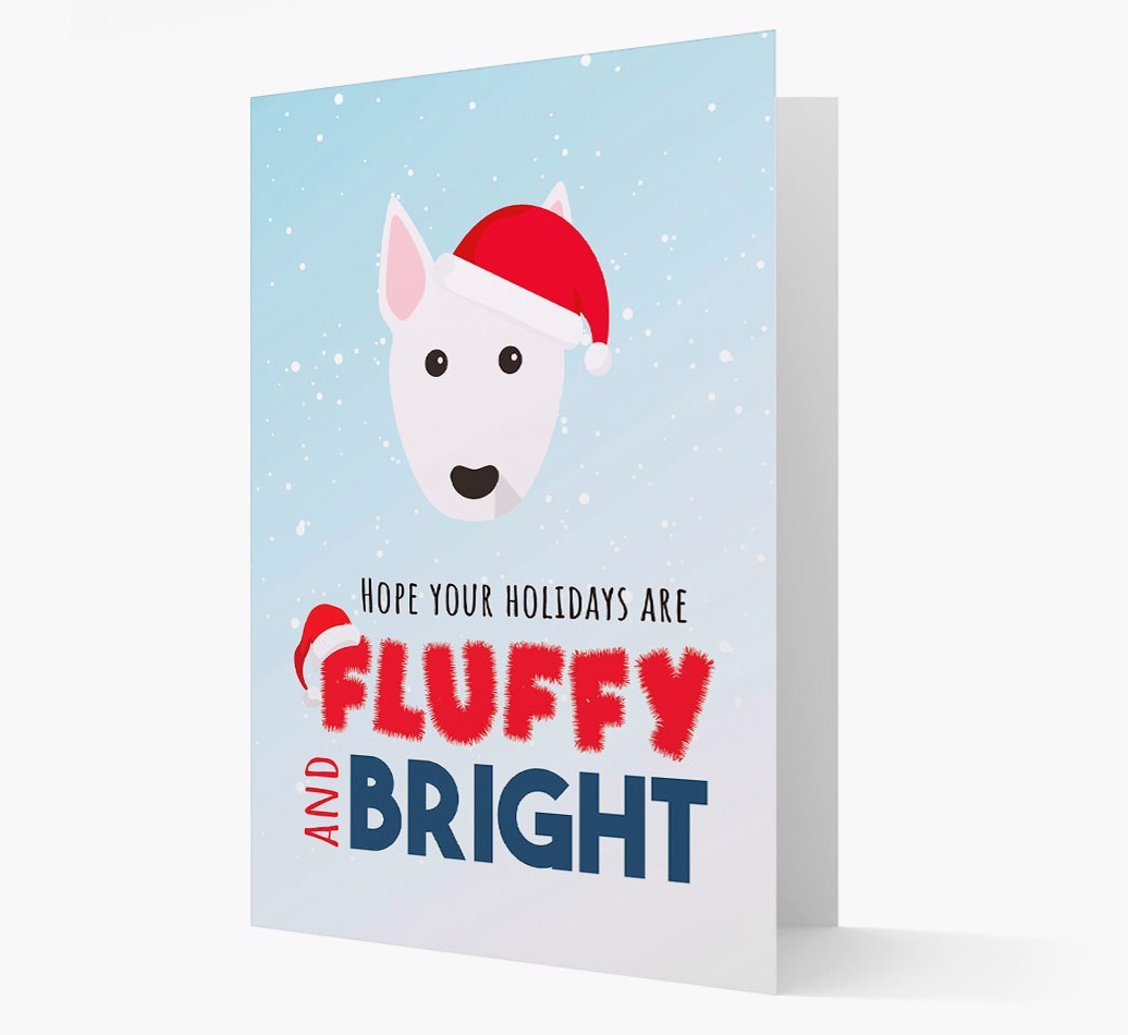 'Fluffy and Bright' - Personalised {breedFullName} Christmas Card