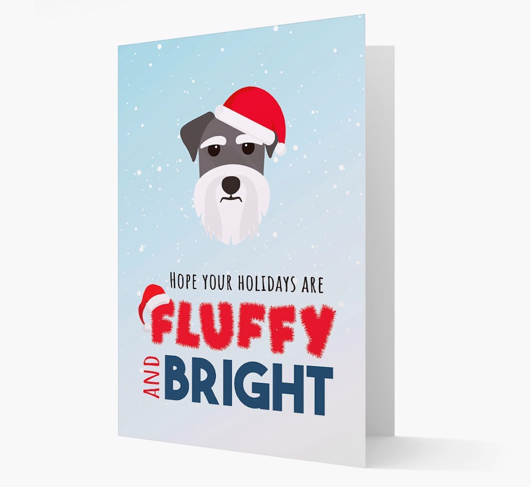'Fluffy and Bright' - Personalised {breedFullName} Christmas Card
