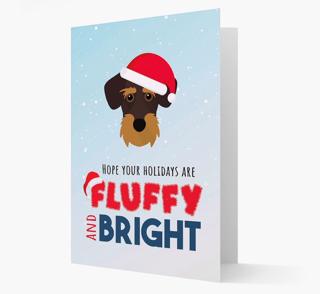 'Fluffy and Bright' - Personalized {breedFullName} Christmas Card