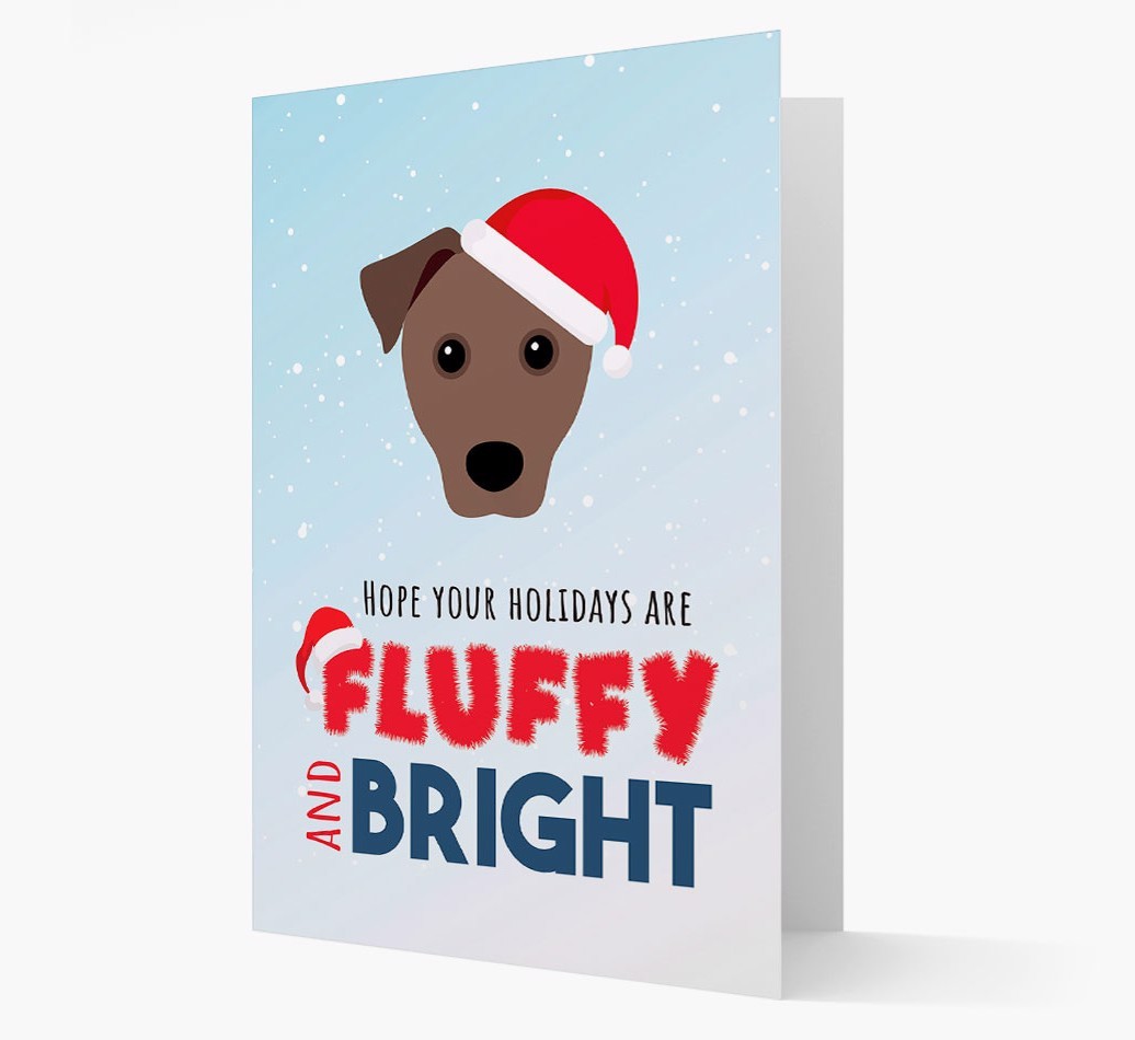 'Fluffy and Bright' - Personalised {breedFullName} Christmas Card