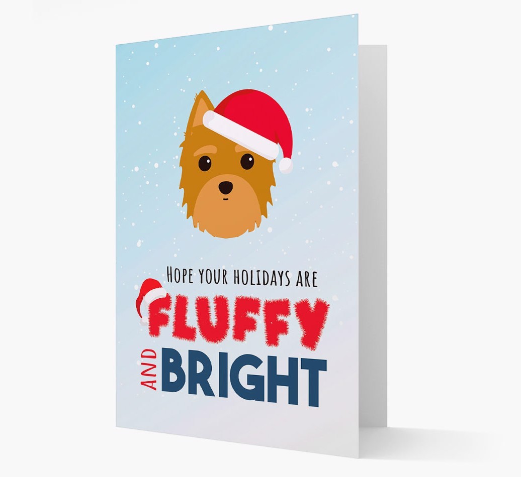 'Fluffy and Bright' - Personalised {breedFullName} Christmas Card