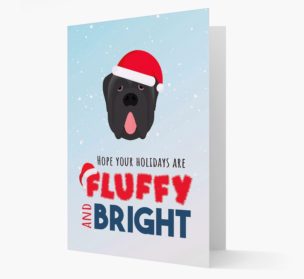 'Fluffy and Bright' - Personalized {breedFullName} Christmas Card