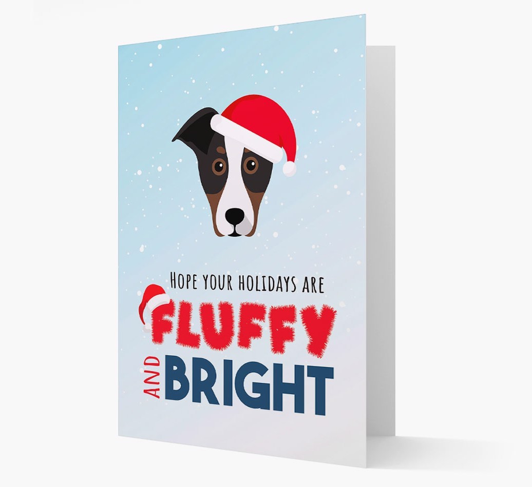 'Fluffy and Bright' - Personalized {breedFullName} Christmas Card