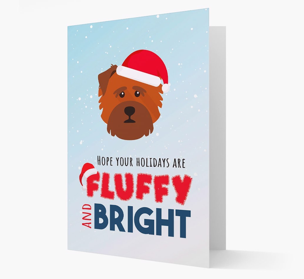 'Fluffy and Bright' - Personalised {breedFullName} Christmas Card