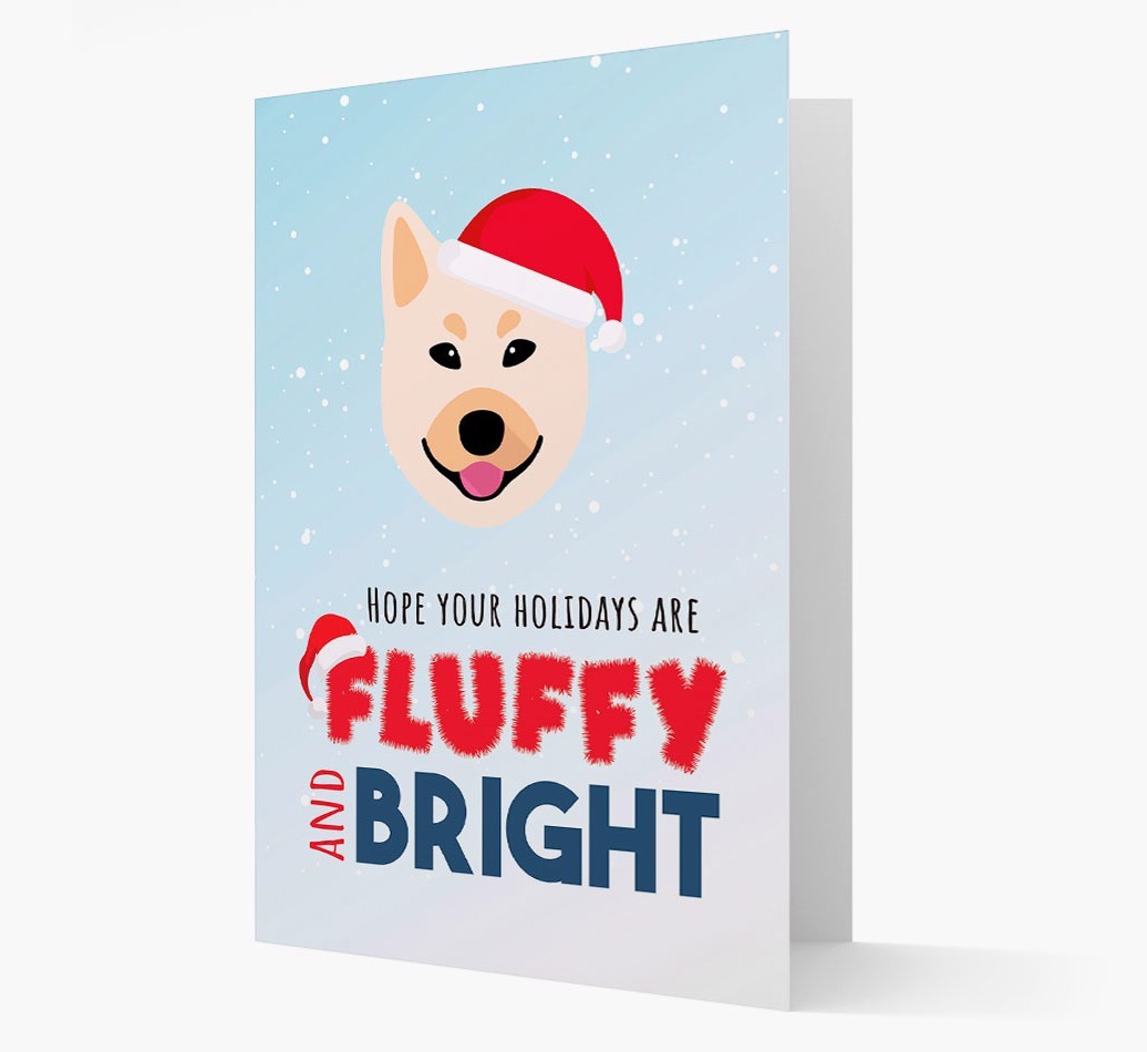 'Fluffy and Bright' - Personalized {breedFullName} Christmas Card