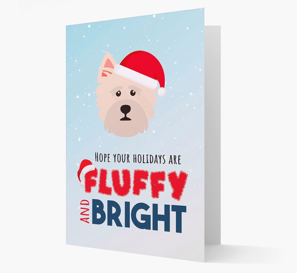 'Fluffy and Bright' - Personalized {breedFullName} Christmas Card