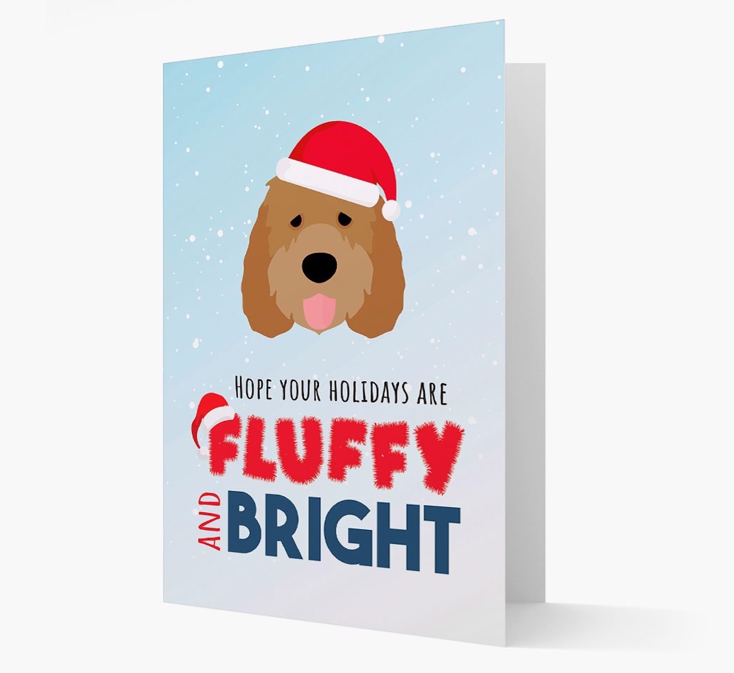 'Fluffy and Bright' - Personalized {breedFullName} Christmas Card