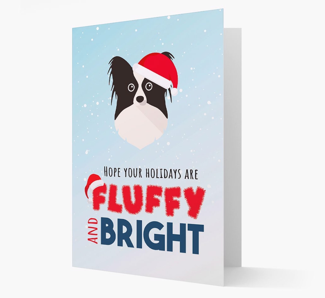 'Fluffy and Bright' - Personalized {breedFullName} Christmas Card
