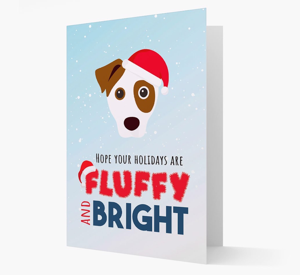 'Fluffy and Bright' - Personalized {breedFullName} Christmas Card