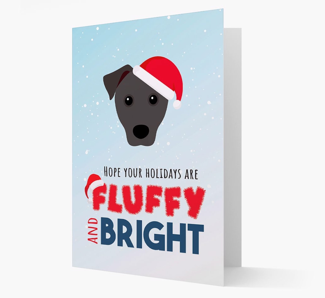 'Fluffy and Bright' - Personalised {breedFullName} Christmas Card