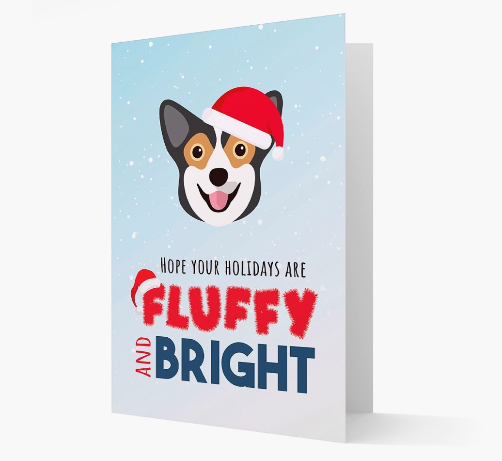 'Fluffy and Bright' - Personalized {breedFullName} Christmas Card