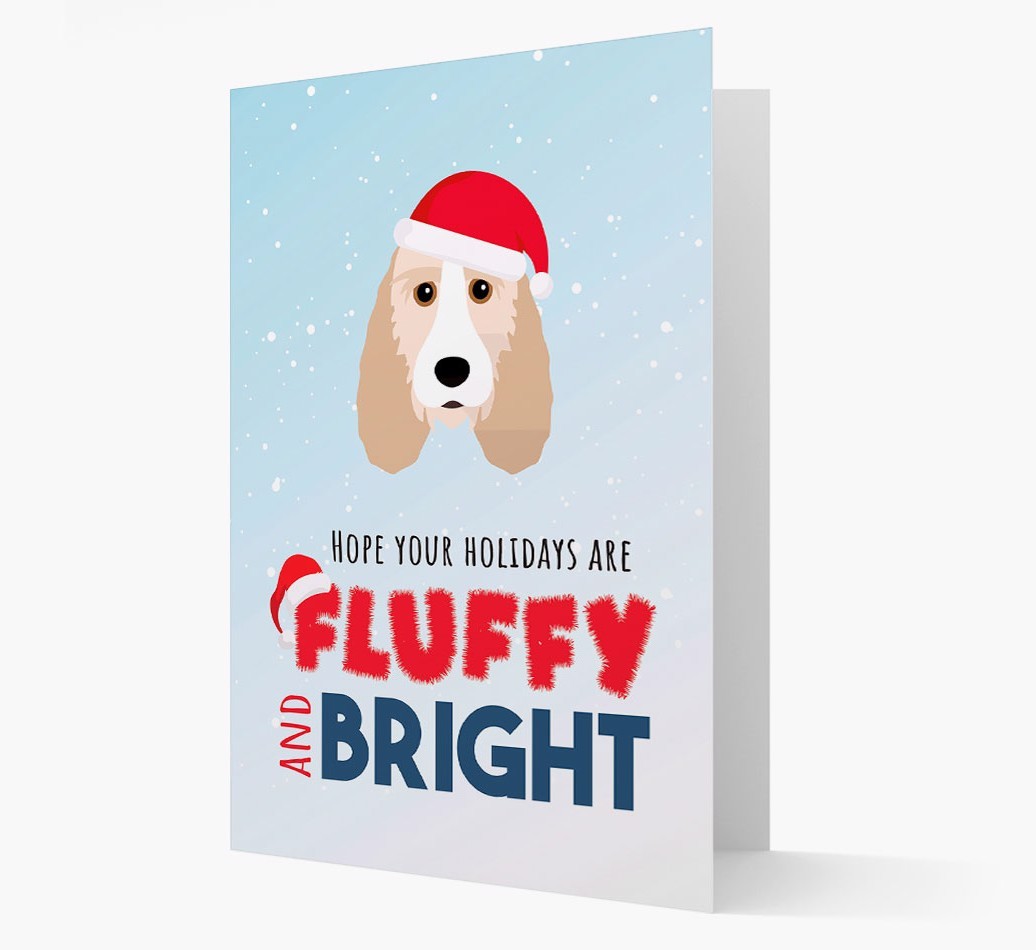 'Fluffy and Bright' - Personalised {breedFullName} Christmas Card
