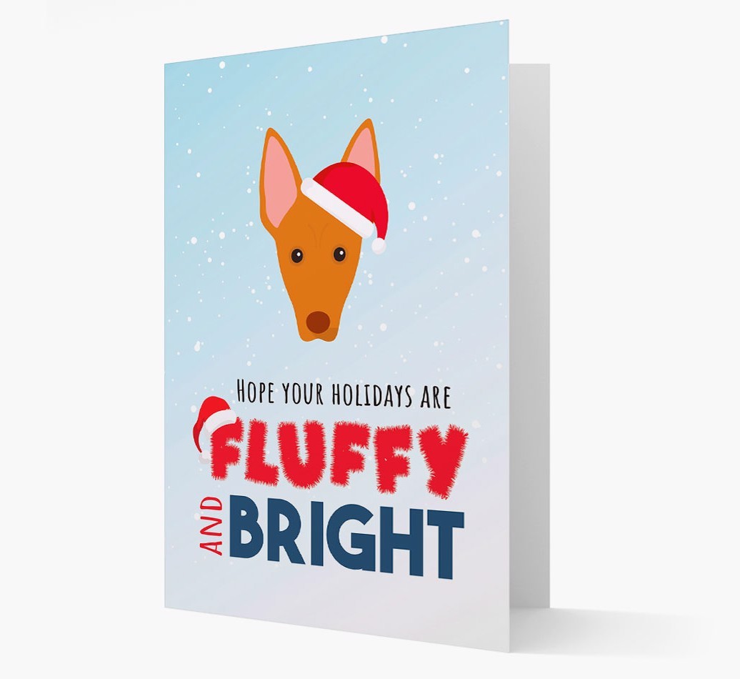 'Fluffy and Bright' - Personalized {breedFullName} Christmas Card