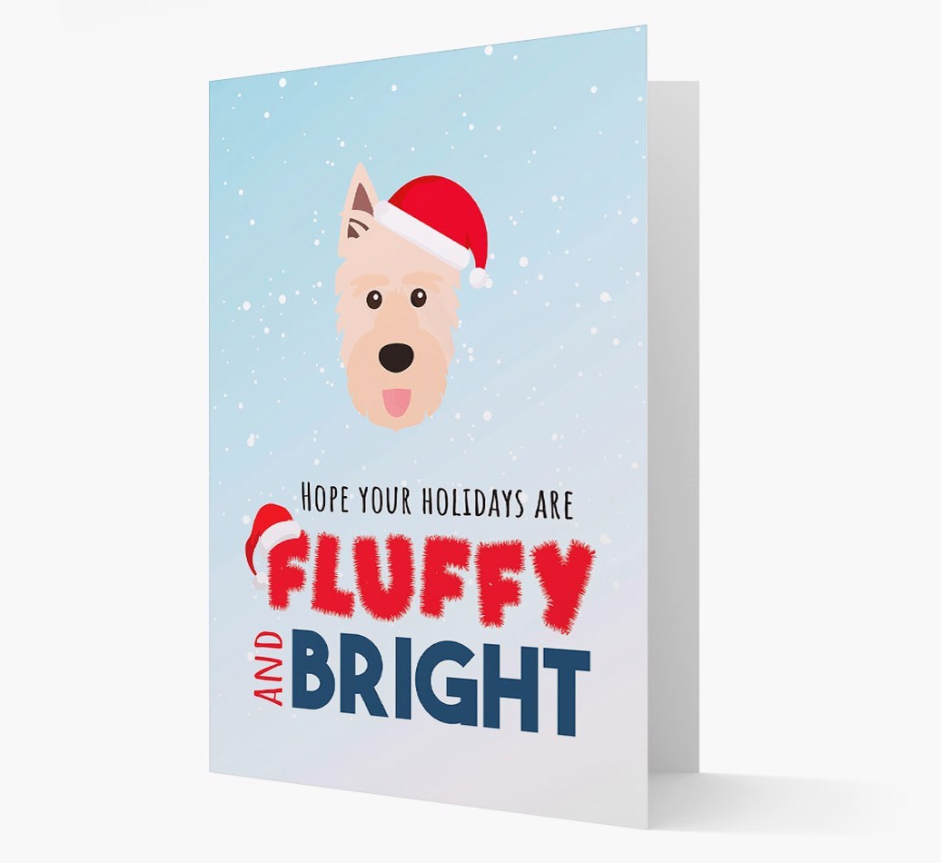 'Fluffy and Bright' - Personalized {breedFullName} Christmas Card