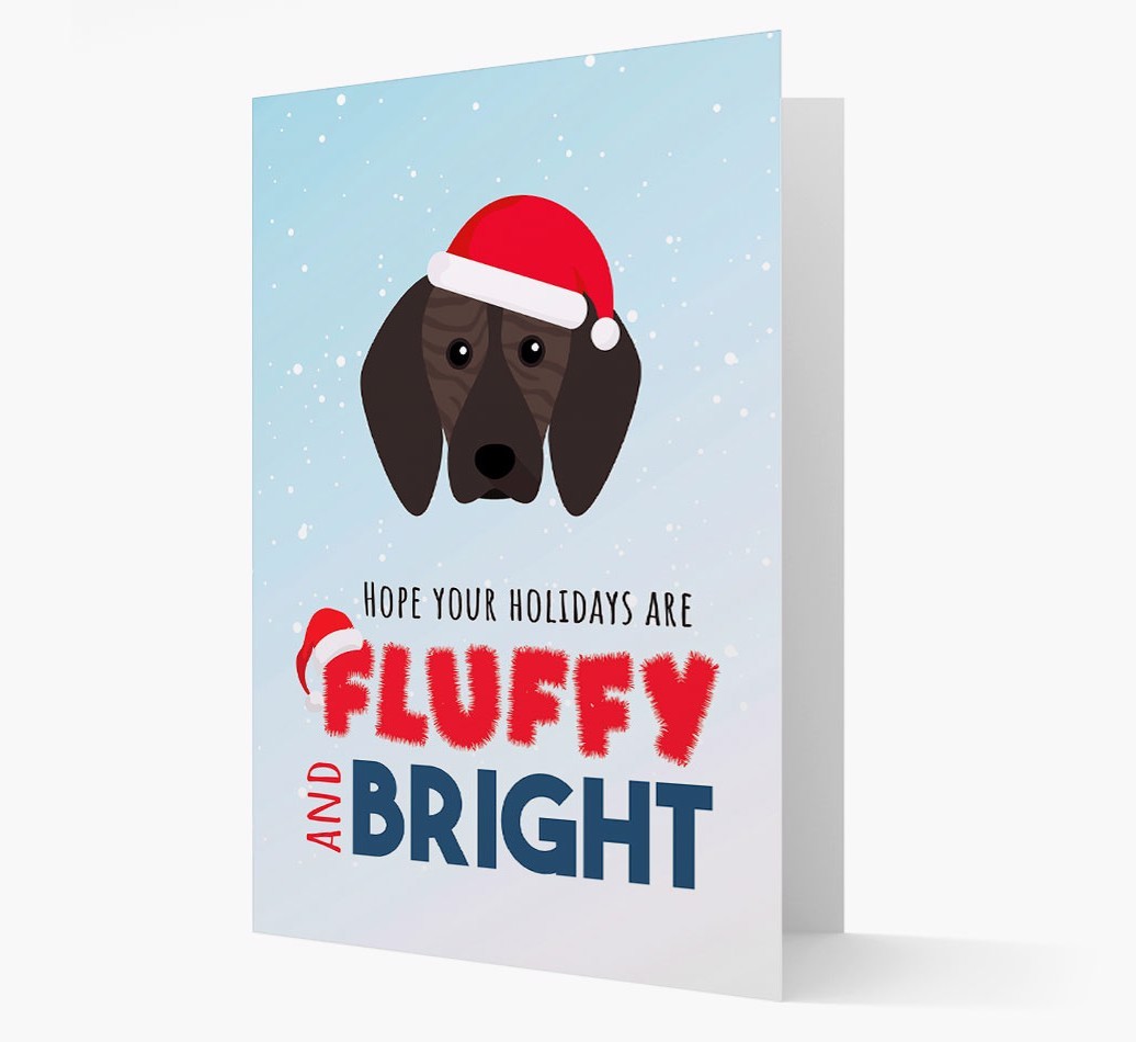 'Fluffy and Bright' - Personalized {breedFullName} Christmas Card