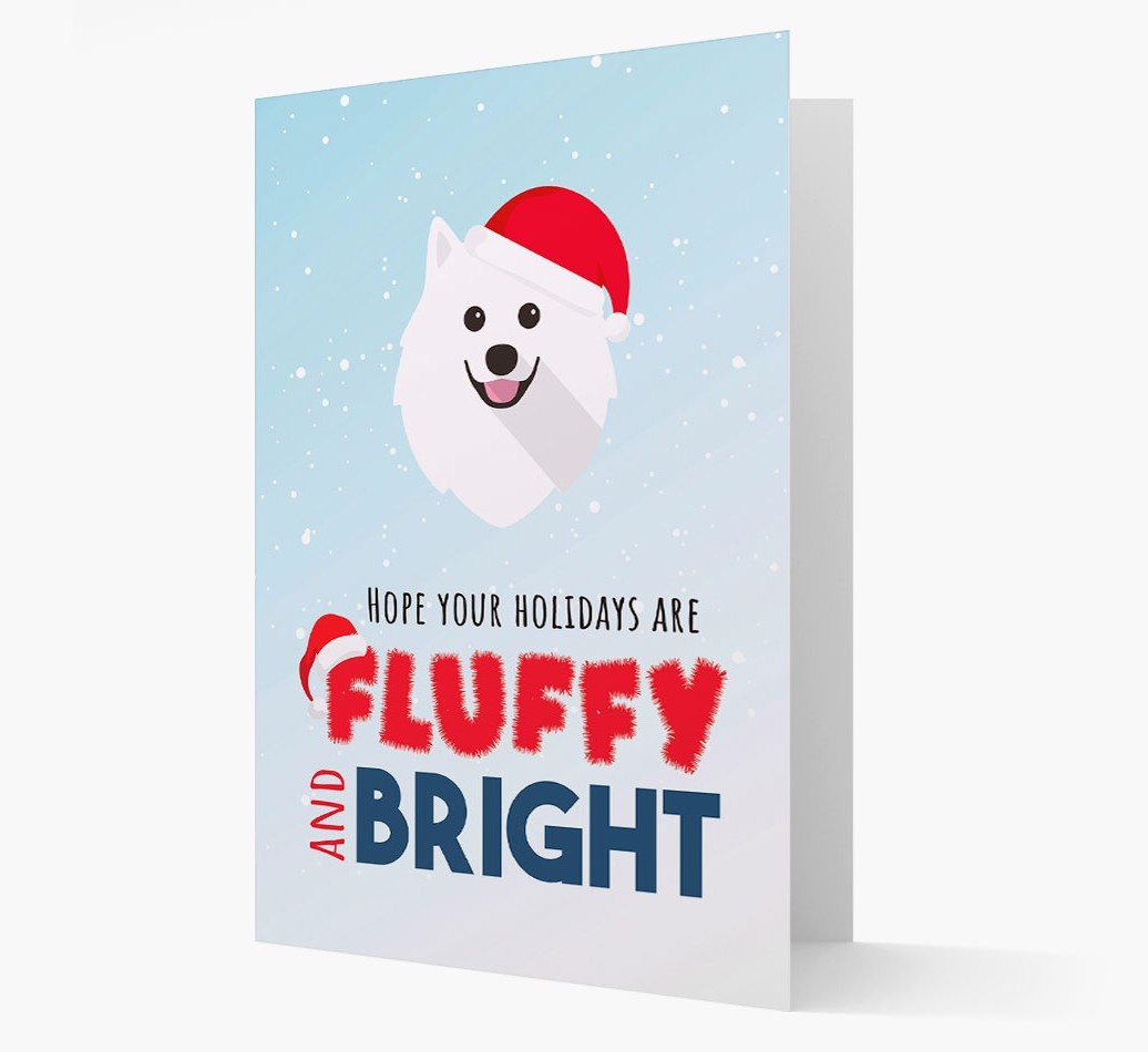 'Fluffy and Bright' - Personalised {breedFullName} Christmas Card