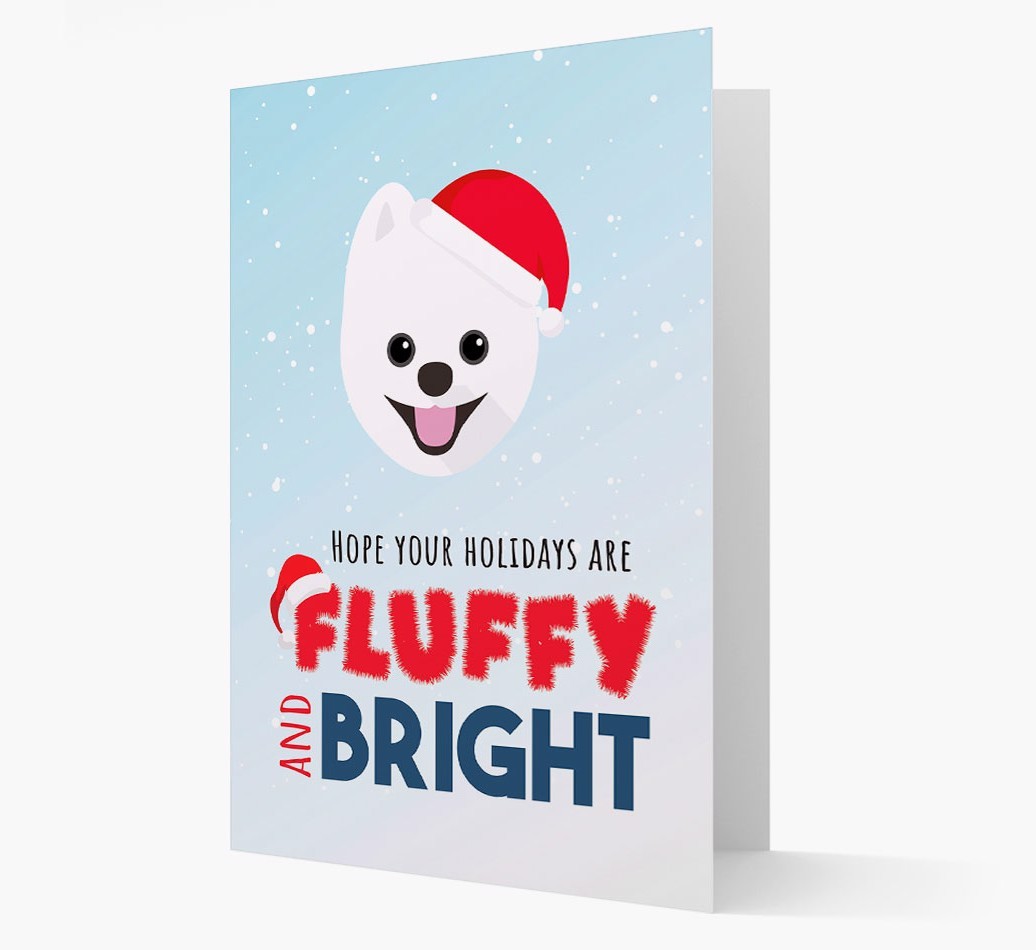 'Fluffy and Bright' - Personalized {breedFullName} Christmas Card