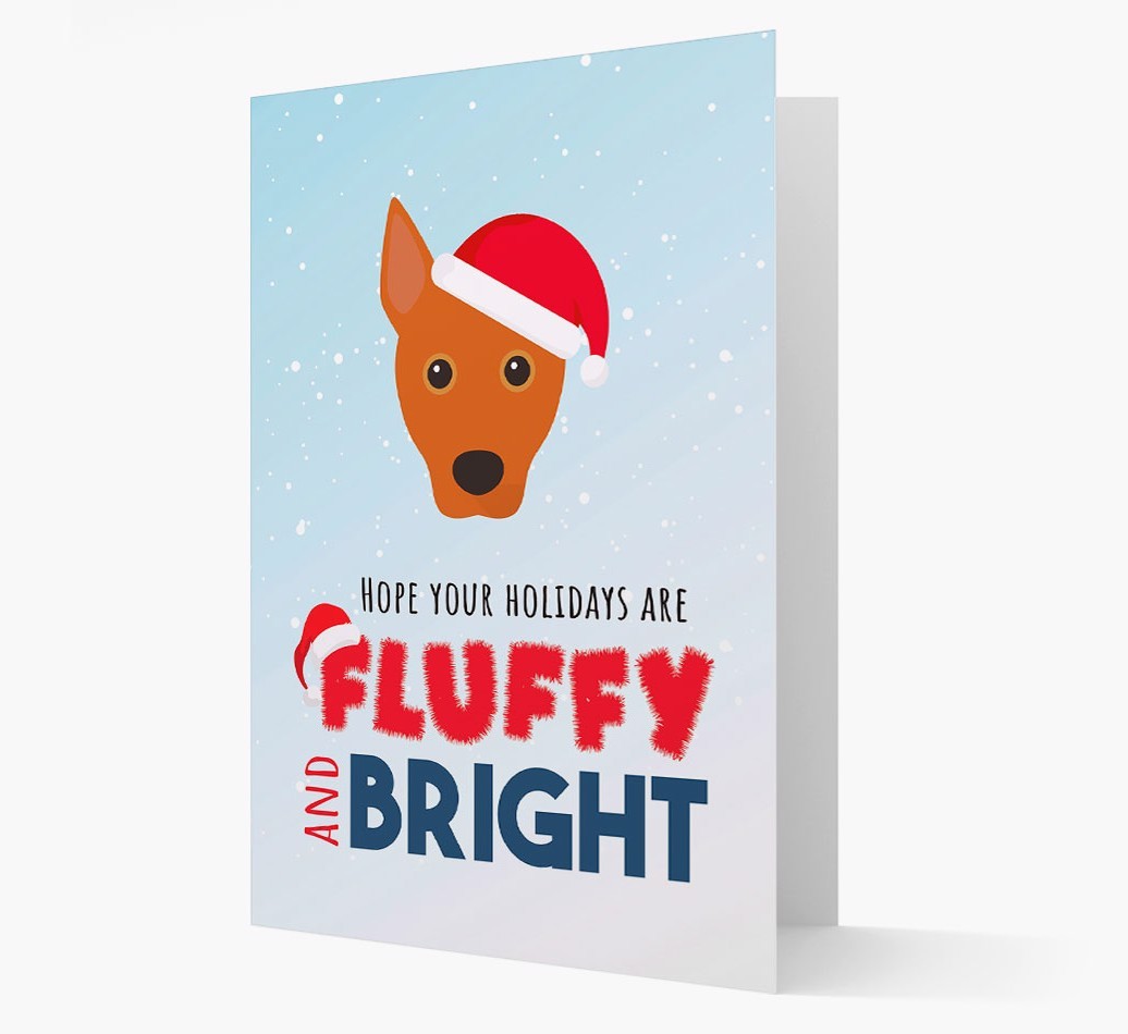 'Fluffy and Bright' - Personalized {breedFullName} Christmas Card