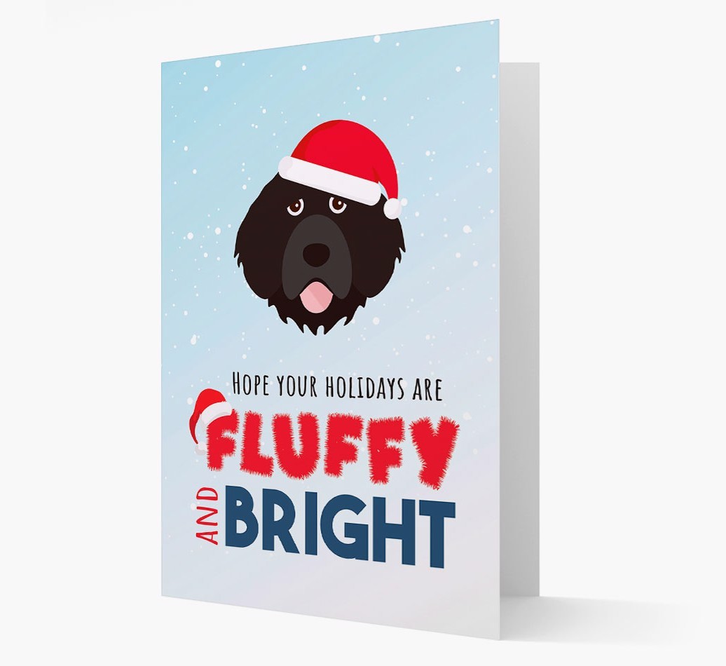 'Fluffy and Bright' - Personalized {breedFullName} Christmas Card