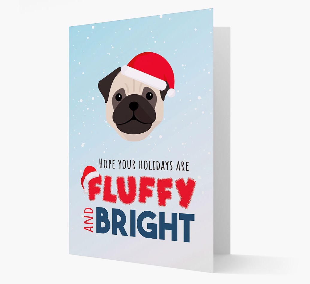 'Fluffy and Bright' - Personalized {breedFullName} Christmas Card