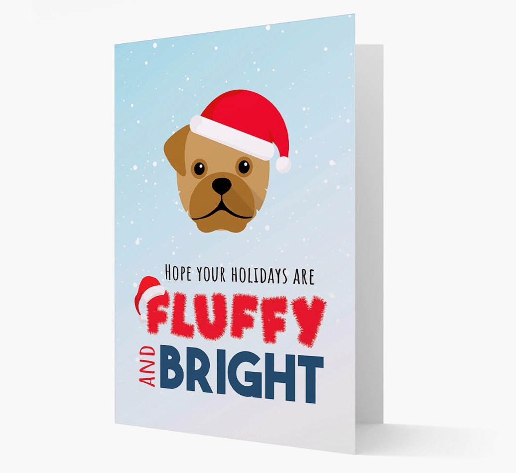 'Fluffy and Bright' - Personalized {breedFullName} Christmas Card