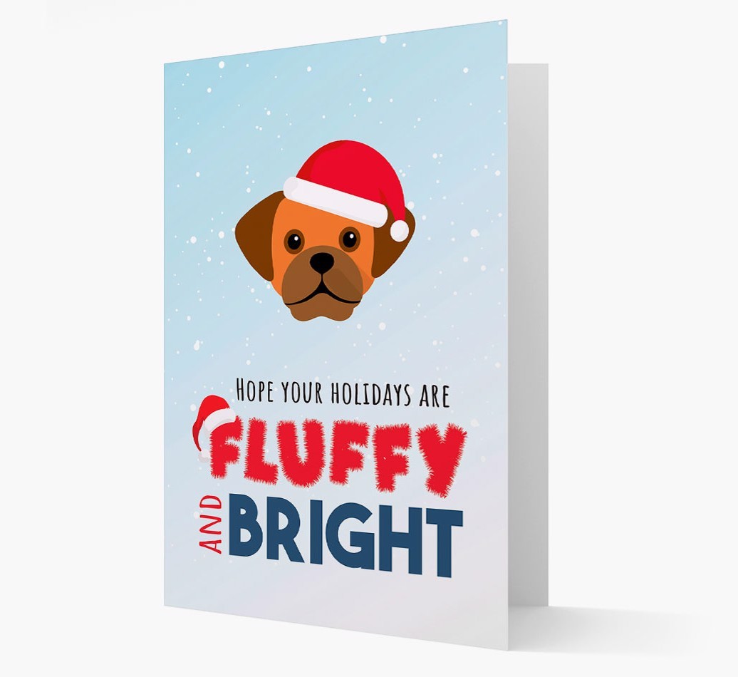 'Fluffy and Bright' - Personalized {breedFullName} Christmas Card