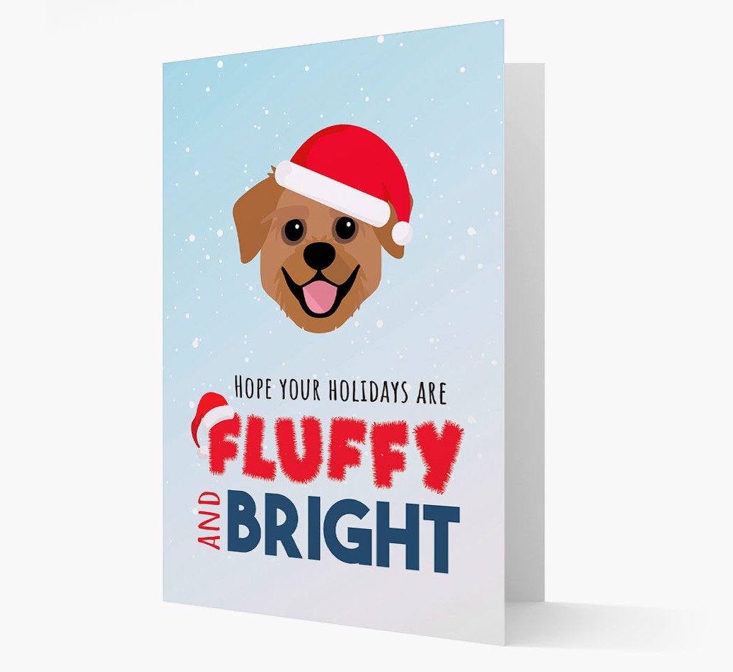 'Fluffy and Bright' - Personalized {breedFullName} Christmas Card