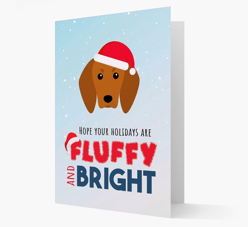 'Fluffy and Bright' - Personalised {breedFullName} Christmas Card