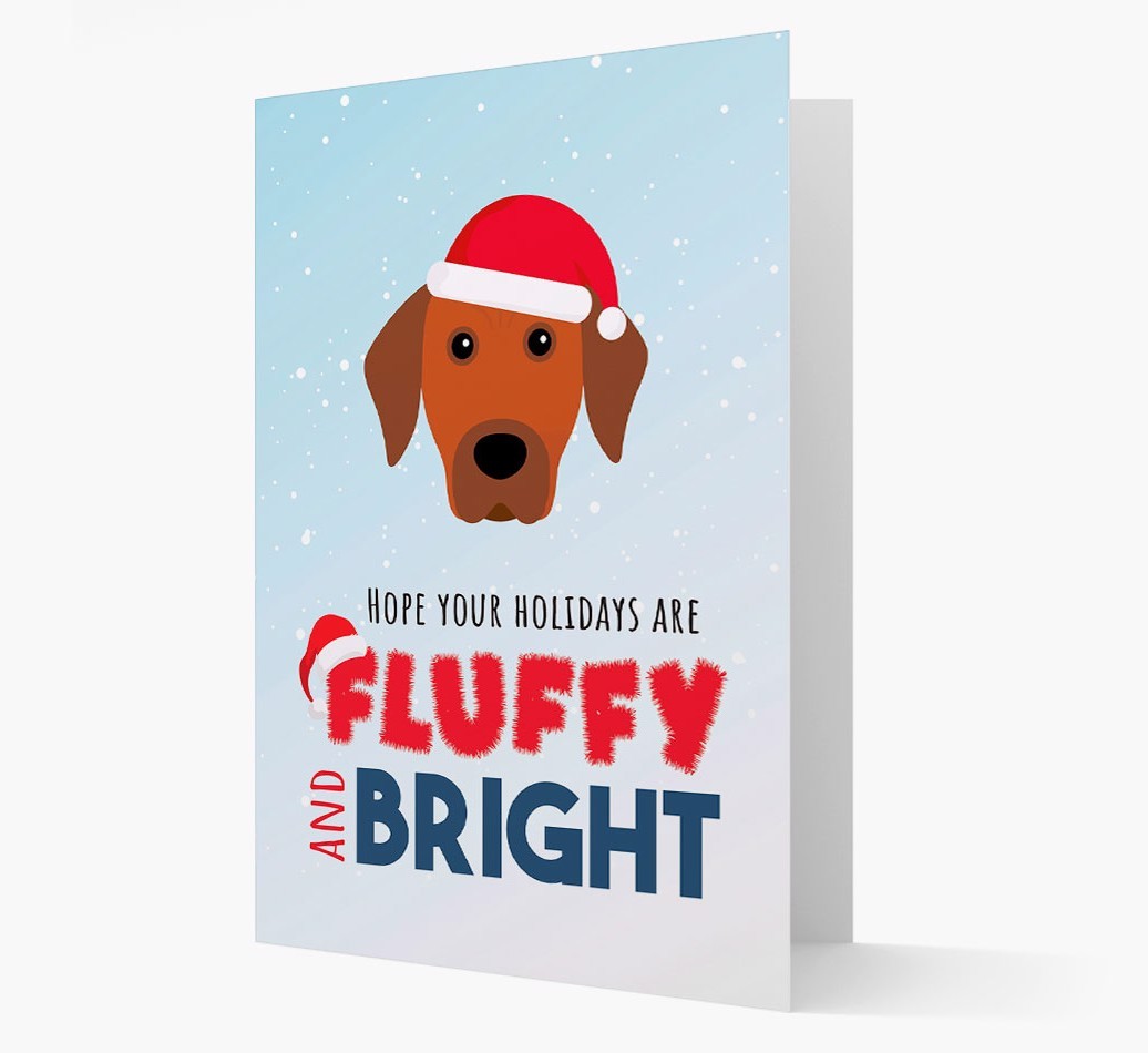 'Fluffy and Bright' - Personalised {breedFullName} Christmas Card