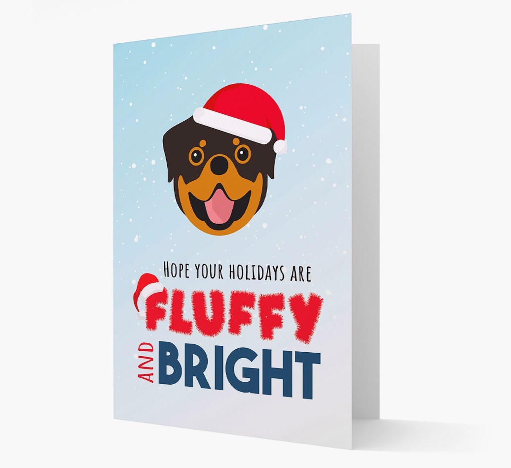 'Fluffy and Bright' - Personalized {breedFullName} Christmas Card