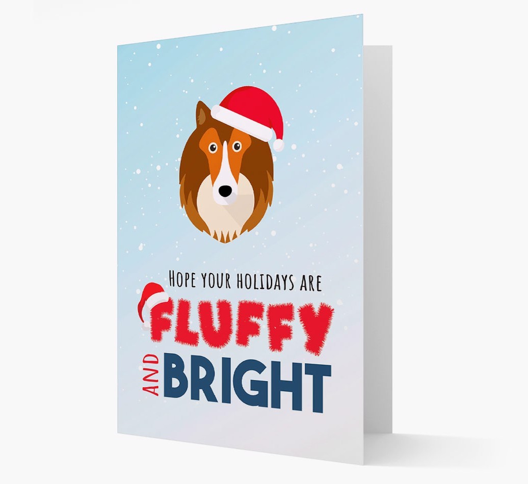 'Fluffy and Bright' - Personalized {breedFullName} Christmas Card