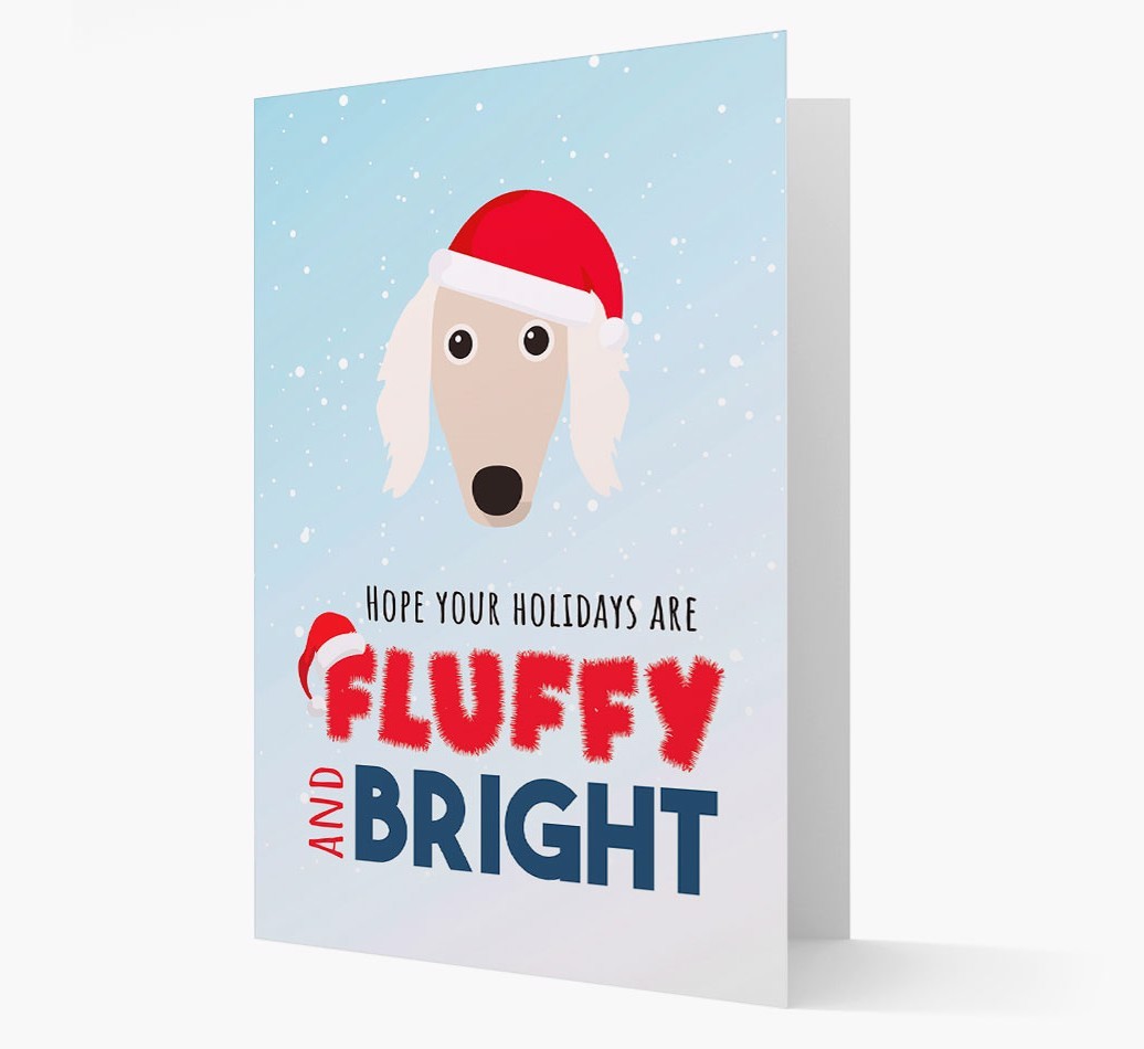 'Fluffy and Bright' - Personalized {breedFullName} Christmas Card