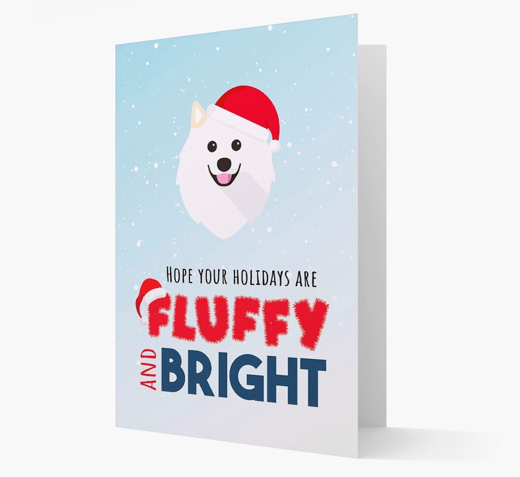 'Fluffy and Bright' - Personalised {breedFullName} Christmas Card