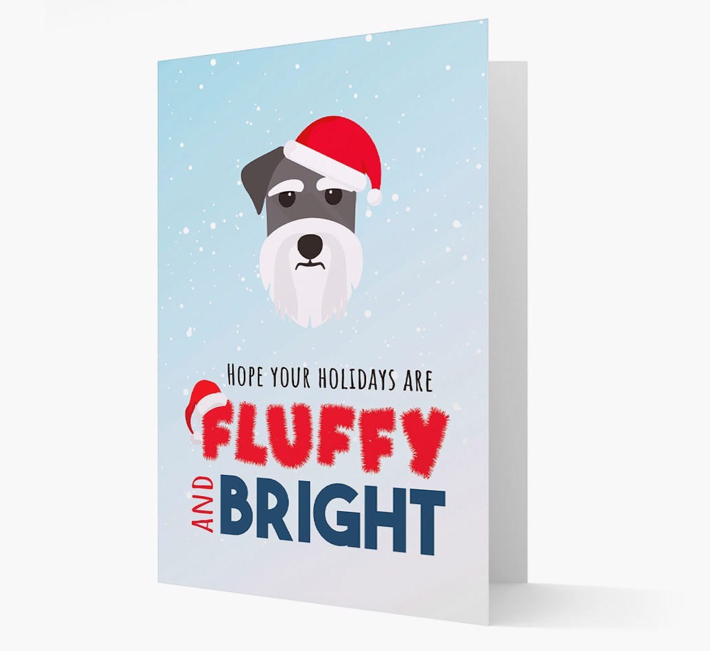 'Fluffy and Bright' - Personalized {breedFullName} Christmas Card