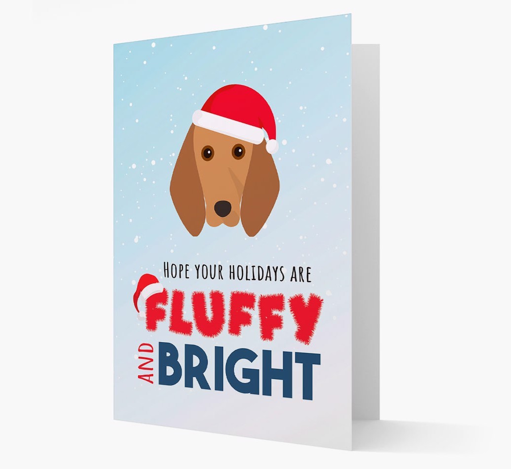 'Fluffy and Bright' - Personalised {breedFullName} Christmas Card