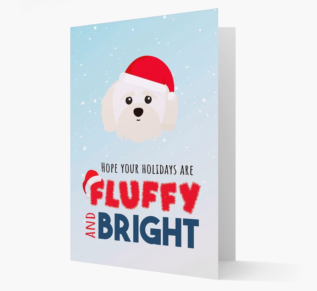 'Fluffy and Bright' - Personalized {breedFullName} Christmas Card