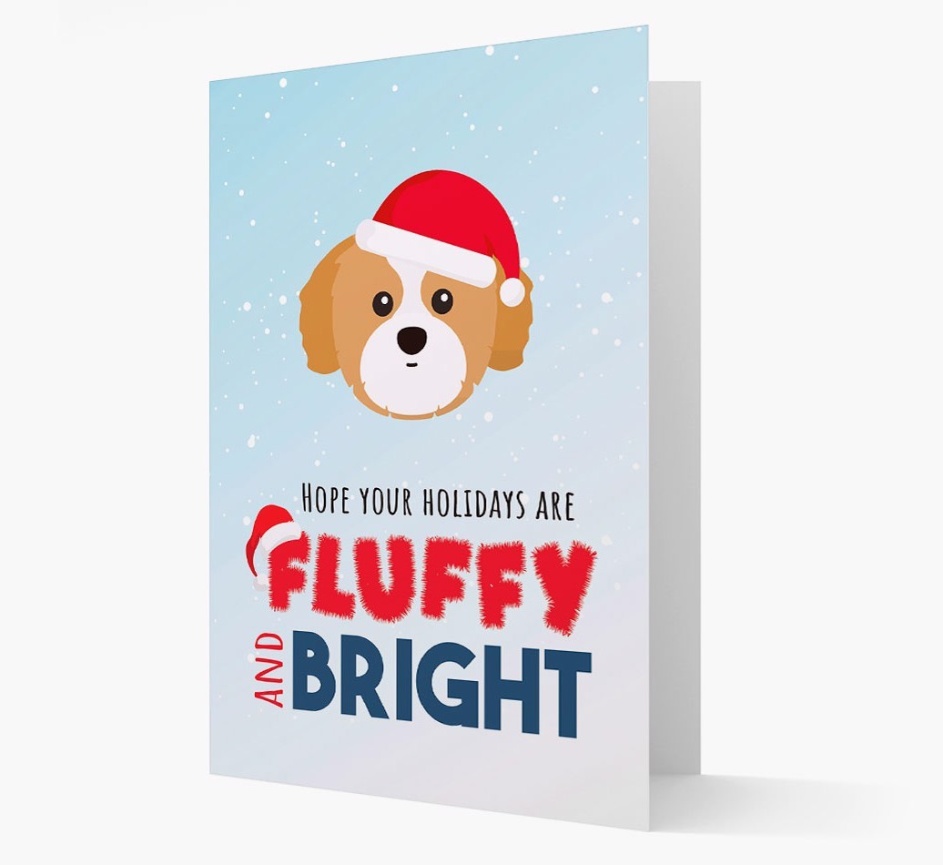 'Fluffy and Bright' - Personalised {breedFullName} Christmas Card