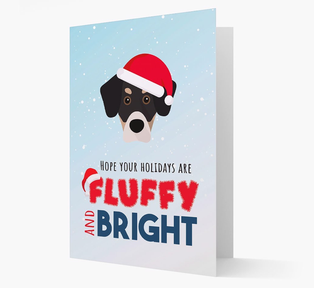 'Fluffy and Bright' - Personalized {breedFullName} Christmas Card
