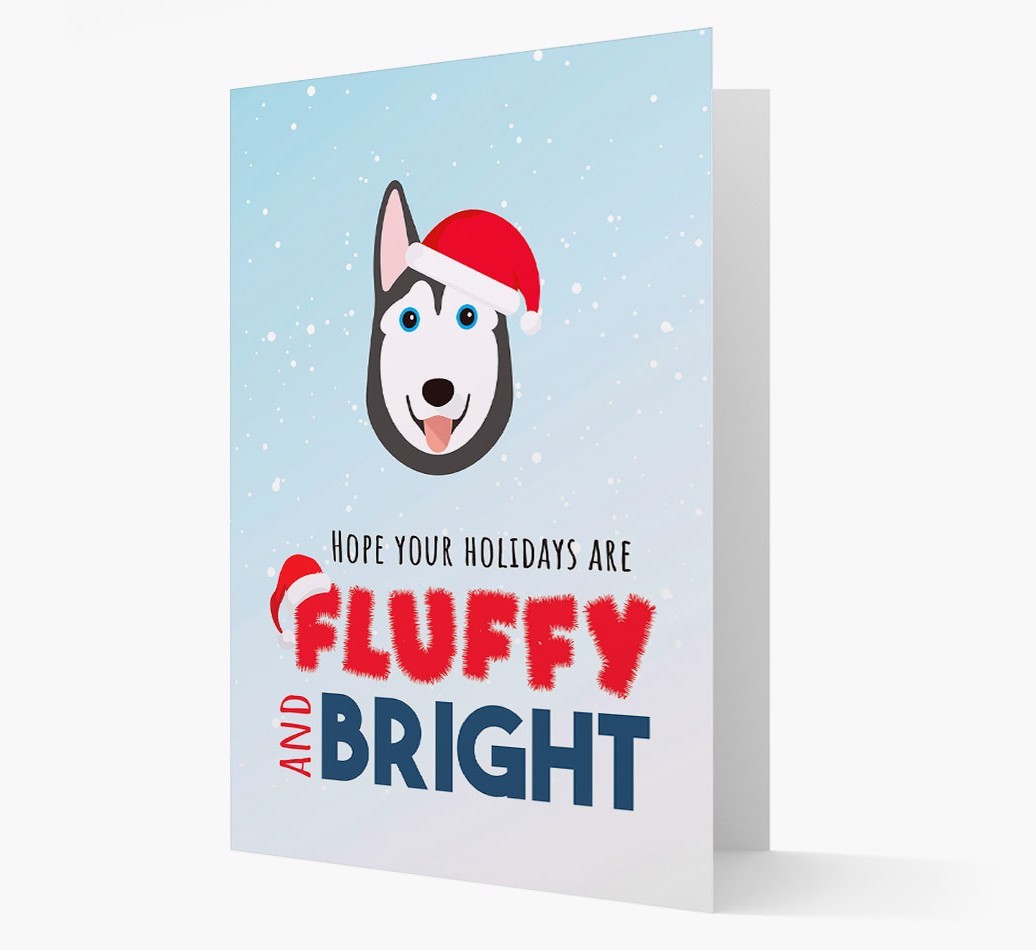 'Fluffy and Bright' - Personalized {breedFullName} Christmas Card