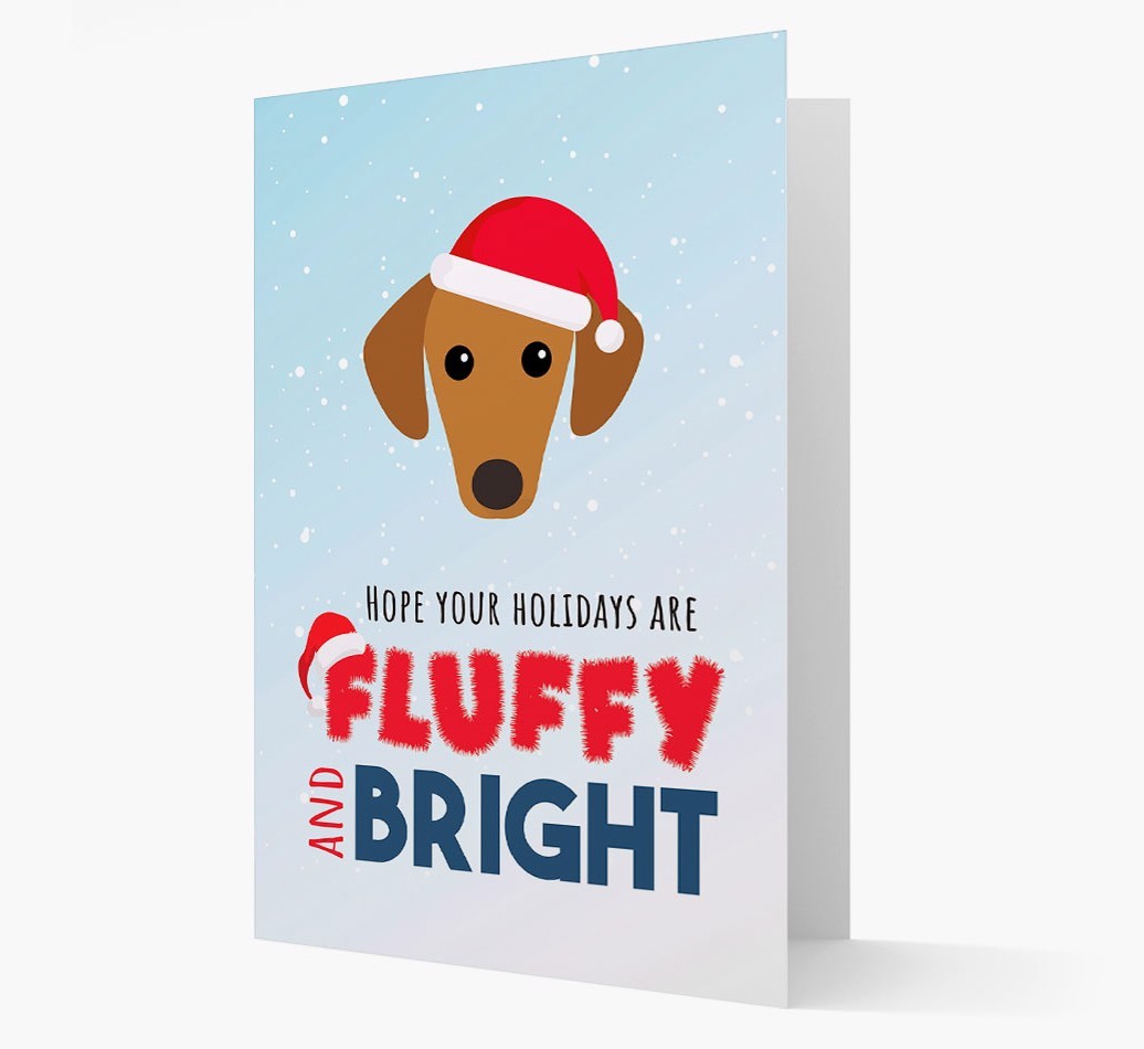 'Fluffy and Bright' - Personalized {breedFullName} Christmas Card