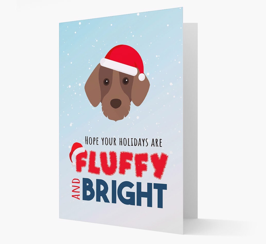 'Fluffy and Bright' - Personalised {breedFullName} Christmas Card