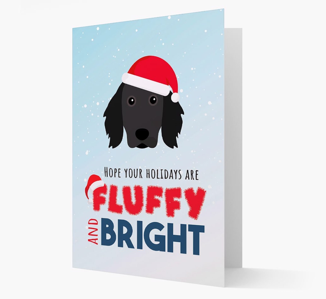 'Fluffy and Bright' - Personalized {breedFullName} Christmas Card