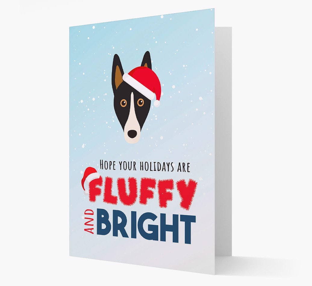 'Fluffy and Bright' - Personalized {breedFullName} Christmas Card