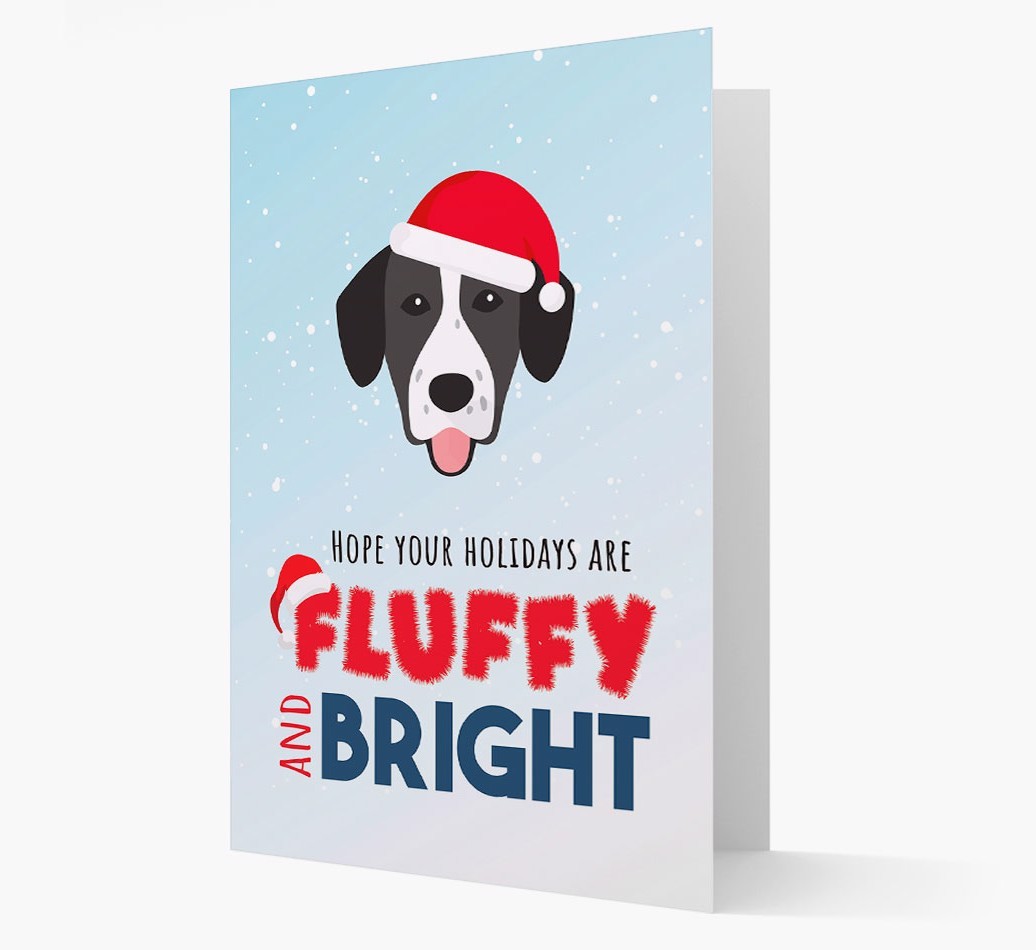 'Fluffy and Bright' - Personalized {breedFullName} Christmas Card