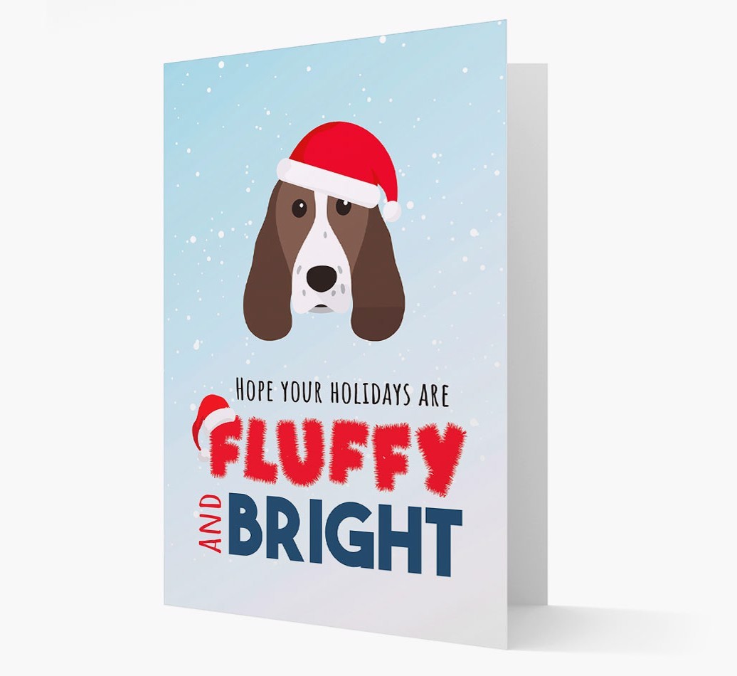 'Fluffy and Bright' - Personalised {breedFullName} Christmas Card